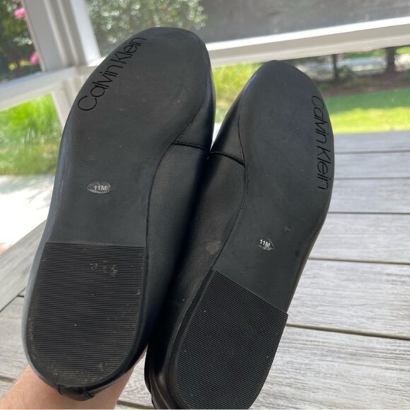 Calvin Klein Elanna Black Leather Loafers Womens Size 11 - Picture 8 of 8